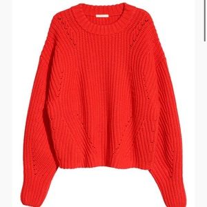 H&M Red oversized sweater